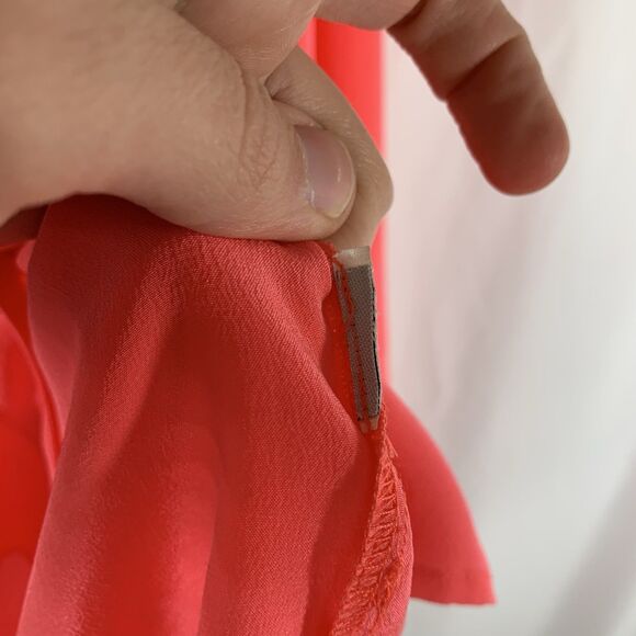 J. Crew 100% Silk Blouse Women's 10 Hot Pink Long Sleeve Button Up Lightweight - Picture 8 of 11